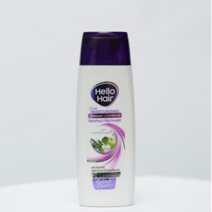 Hello Hair Daily Moisturizing Shampoo + Conditioner Hydrating & Silky Straight