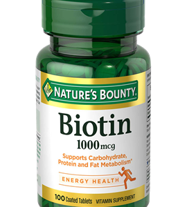 Nature's Bounty Biotin, 1000mcg, 100 Coated Tablets